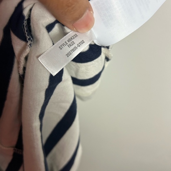 Crewcuts J.Crew Kids Girl Size 14 Top Blouse Striped White-Black Turtleneck - Picture 10 of 11